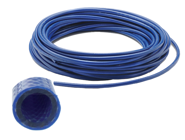 Tube polyuréthane tréssé bleu