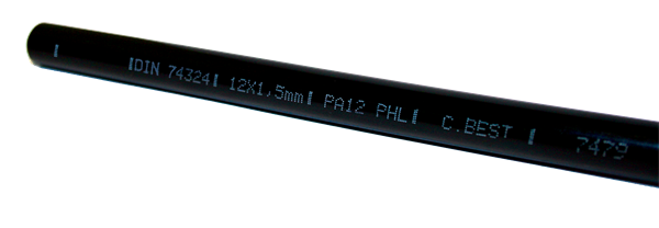Tube Polyamide PHL noir DIN 74324
