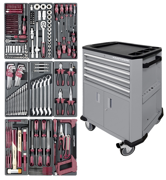 Servante d'atelier P206 gris, 286 pcs.