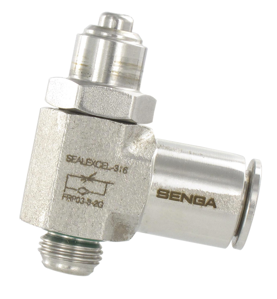 Régulateur débit unidirect.BSP cylindrique échappement