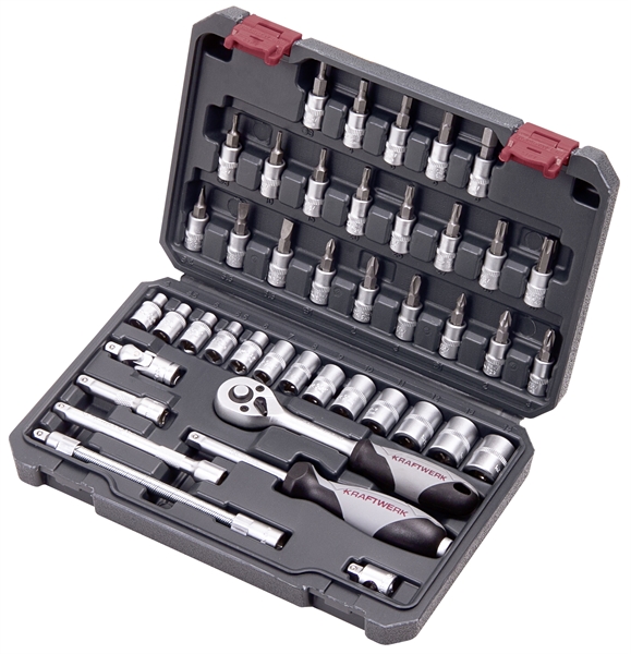 """Jeu de douilles universel, 1/4"""", 42 pcs."""