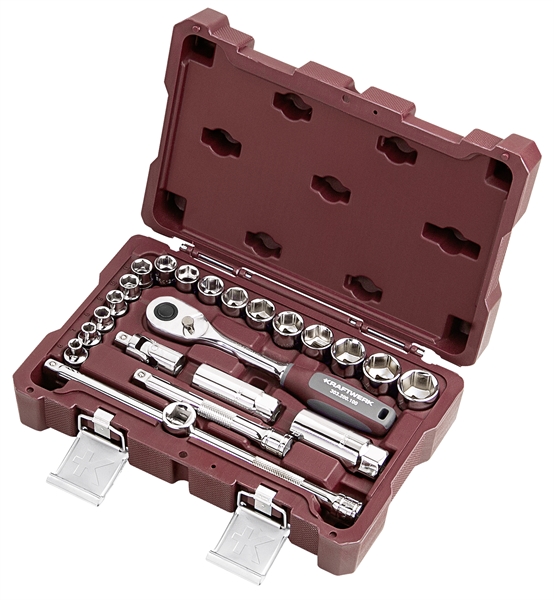 """Coffret de douilles, 3/8"""", 23 pcs."""