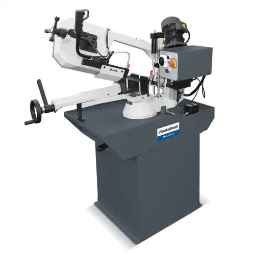 Scie à ruban hydraulique à archet pivotant pour la coupe angulaire de métaux de 0° à +60° BMBS 220 H-G
