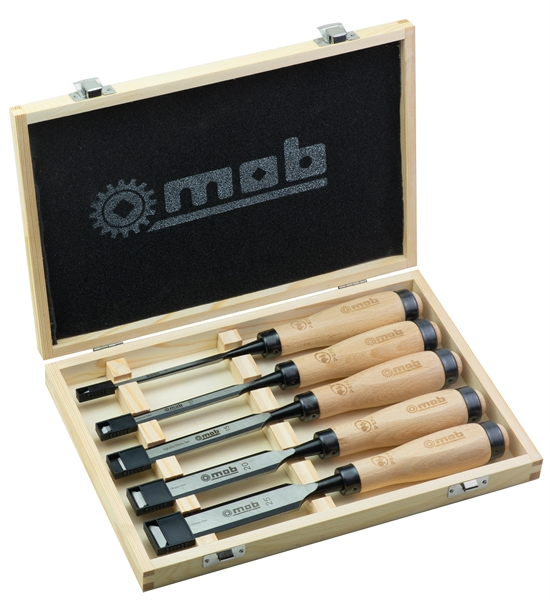 COFFRET BOIS 5 CISEAUX SCULPTEUR BOIS