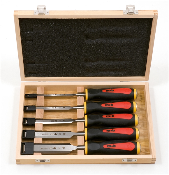 COFFRET BOIS 5 CISEAUX SCULPTEUR  TRI-MATIERE