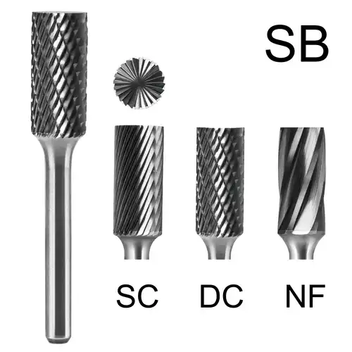 FRAISE LIME CARBURE CYL. COUPE BOUT QC. DIAM 3 TYPE B