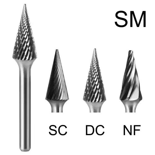 FRAISE LIME CARBURE CONIQUE POINTU QC. DIAM 3 TYPE M