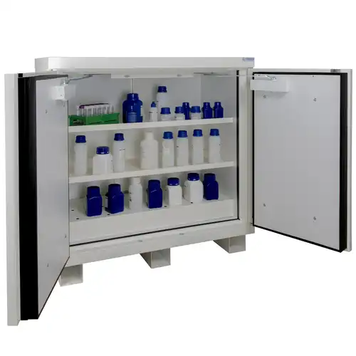 Armoire anti-feu 90 minutes comptoir 2 portes équipée