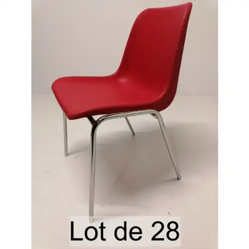 Lot de 28 - CHAISE  COQUE AGEC - Hauteur : 46