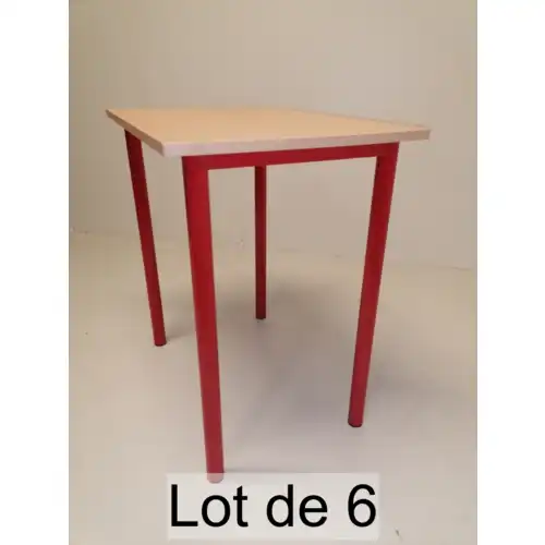 Lot de 6 - TABLE  AGEC - Hauteur : 71