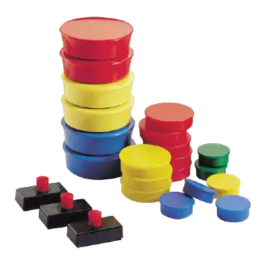 LOT DE 5 AIMANTS DIAM 10MM METALLISES