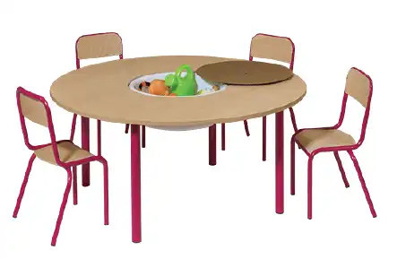 TABLE A SABLE stratifié chant ABS - Ø120 cm