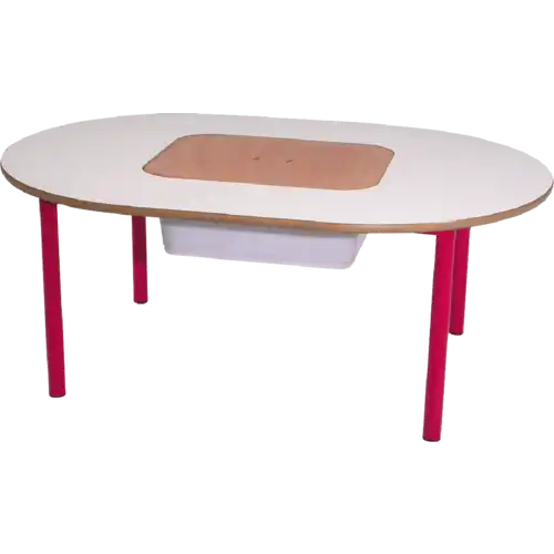 TABLE A SABLE mélaminé chant ABS - 130 x 90 cm