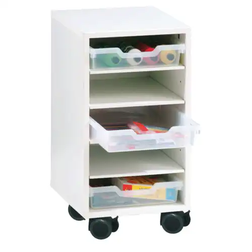 BLOC VERTICAL 5 cases sur roulettes - H76 cm