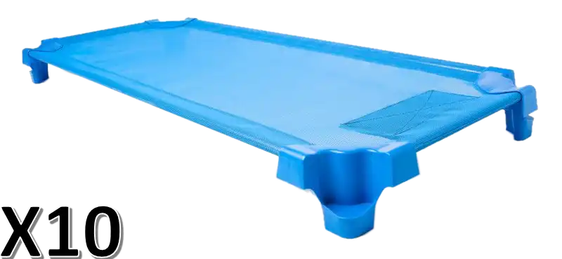 LOT DE 10 COUCHETTES WENDY - 130 x 55 cm