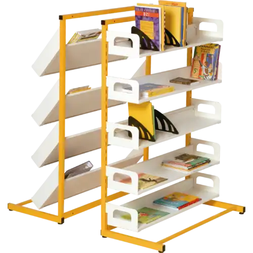 RAYONNAGE LYON piètement métallique - L105 cm 5 tablettes droites