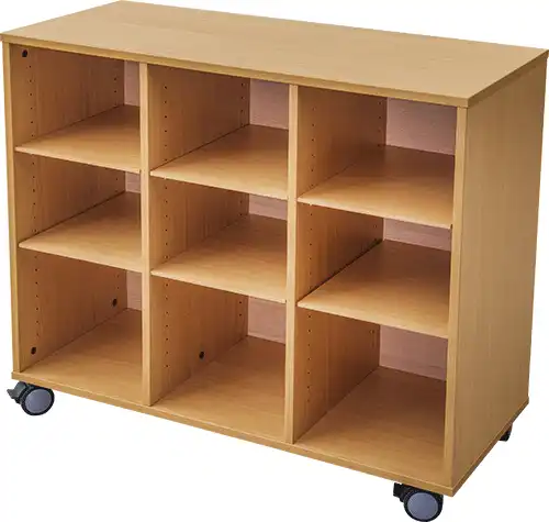 MEUBLE BAS DE RANGEMENT 9 cases - sur roulettes