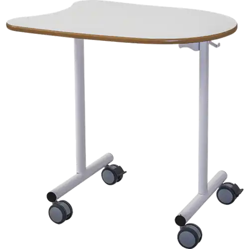 TABLE FANTAISIE stratifé chant ABS - 80 x 60 cm sur roulettes