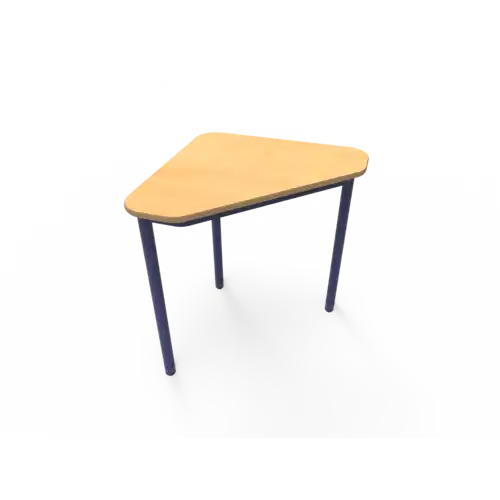 TABLE FANTAISIE stratifié chant ABS - 65 x 65 cm sur 3 roulettes intégrées