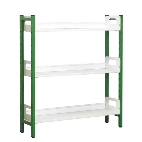 RAYONNAGE NOISY piètement métallique - H120 cm 3 tablettes droites