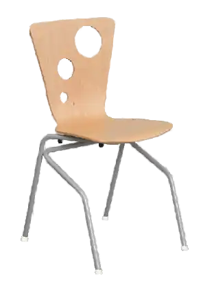 CHAISE OXYGENE 4 pieds appui sur table - empilable embout insonorisant
