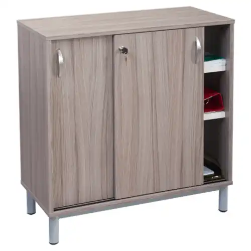 ARMOIRE BASSE 2 portes coulissantes - L115 cm sur piètement