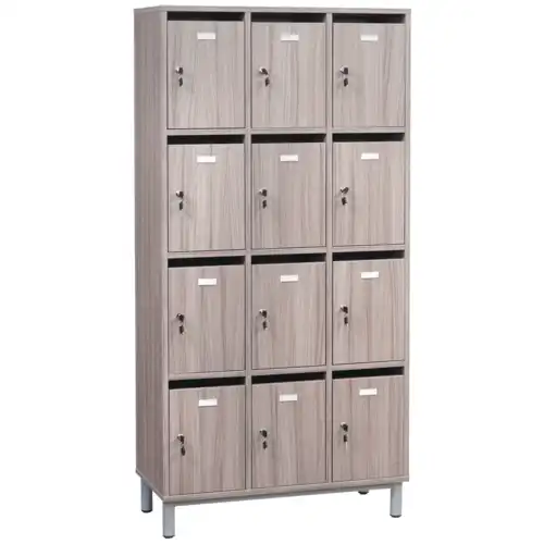 BLOC 12 CASES porte lettre - L85 cm à clés