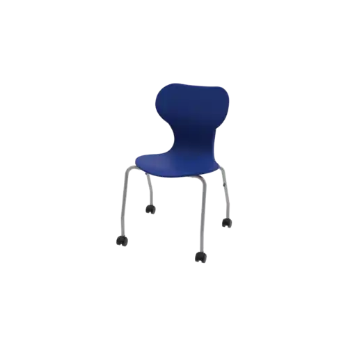 CHAISE *gamme Plassino* Coque Polypropylène 4 pieds à roulettes