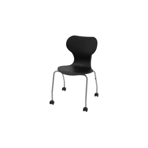 CHAISE *gamme Plassino* Coque Polypropylène 4 pieds à roulettes