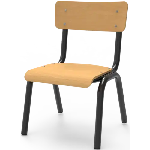 CHAISE SCOLAIRE SDE 4 pieds assise et dossier en applique