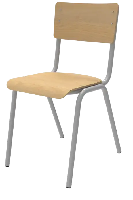 CHAISE SCOLAIRE SDE 4 pieds assise et dossier en applique