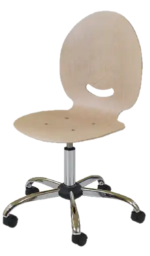 CHAISE REGLABLE SMILE sur roulettes - coque vernis