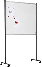 TABLEAU EMAILLE BLANC DOUBLE FACE 195 x 94 x 50 TUBE LAQUE GRIS