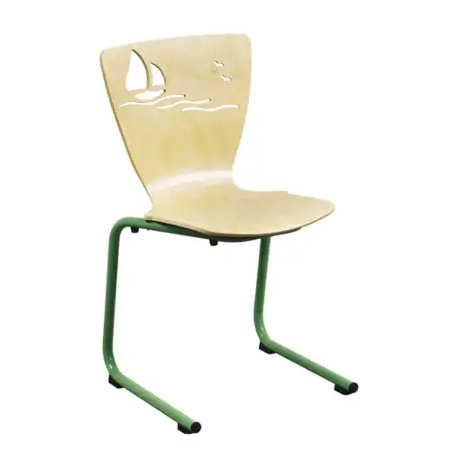 CHAISE VOILE piètement luge - empilable appui sur table