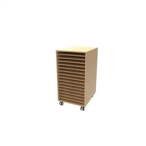 SECHE DESSIN 15 cases sur roulettes - L55 cm