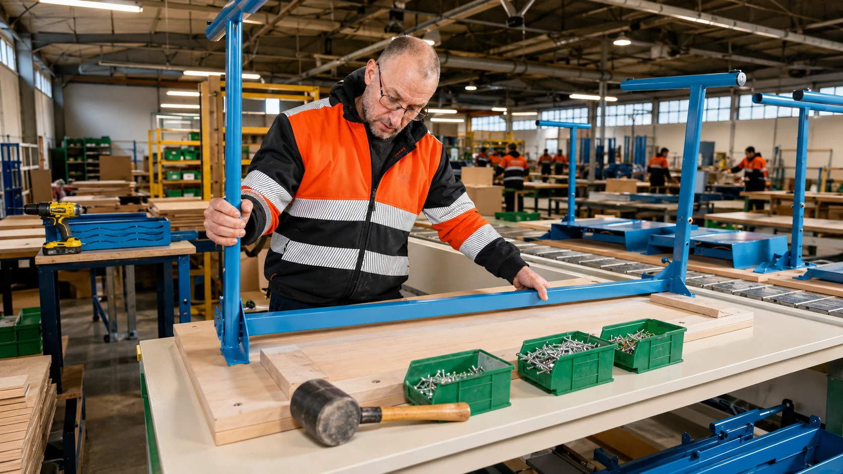 Ligne de production dédiée au réemploi et au reconditionnement du mobilier scolaire