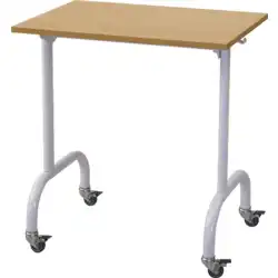 TABLE SCOLAIRE AXEL mélaminé chant ABS - 70 x 50 cm  avec roulettes