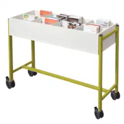 BAC A LIVRES sur roulettes - H85 cm