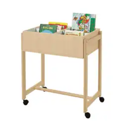 BAC A LIVRES sur roulettes - H58 cm