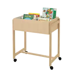 BAC A LIVRES sur roulettes - H85 cm