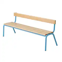Banc d'école maternelle avec dossier- Longueur 160 cm