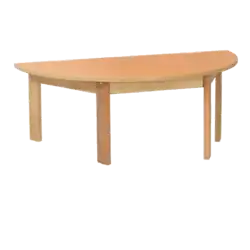 TABLE BALEARE mélaminé chant ABS - Demi Ronde Ø120 cm