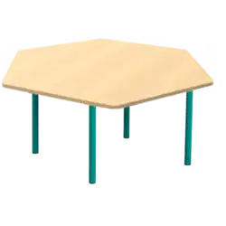 TABLE BERMUDES mélaminé chant ABS - Héxagonale ( Ø 120 cm )
