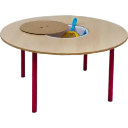 TABLE A SABLE stratifié chant ABS - Ø120 cm