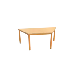 TABLE BERMUDE TRAPEZE roulettes intégrées stratifié chant ABS