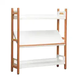 RAYONNAGE BREST piètement bois - H120 cm 1 tablette inclinée