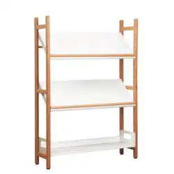 RAYONNAGE BREST piètement bois - H150 cm 2 tablettes inclinées
