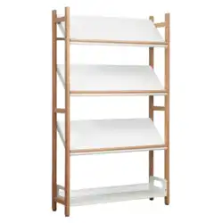 RAYONNAGE BREST piètement bois - H180 cm 3 tablettes inclinées