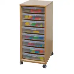 BLOC 1 COLONNE  sur roulettes - H82 cm