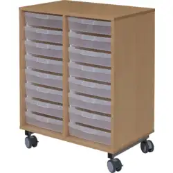 BLOC 2 COLONNES  sur roulettes - H82 cm
